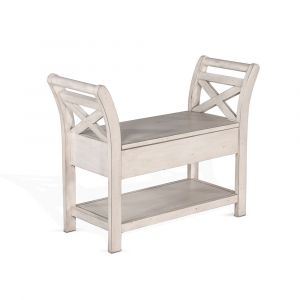 Sunny Designs -  Accent Bench with Storage, Wood Seat - 2075MW