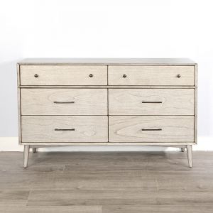 Sunny Designs -  American Modern 6-Drawer Mindi Wood Dresser in Modern Gray - 2336MG-D6