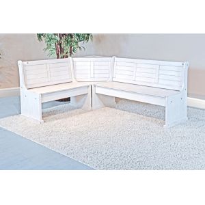 Sunny Designs - Bayside Corner Bench (Nook) in Off White - 0113MW-BL_BS