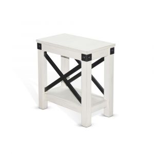 Sunny Designs -  Bayside White Wood Chair Side Table - 3185MW-CS