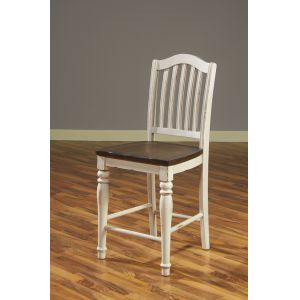 Sunny Designs - Ladderback Stool with Wood Seat, 24