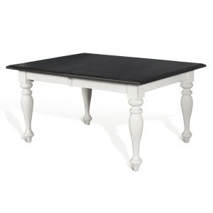 Sunny Designs - Carriage House Extension Dining Table in White & Dark Brown - 1015EC