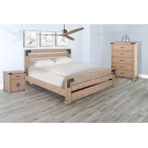 Sunny Designs -  Desert Rock Mahogany Wood Eastern King Bed in Light Brown - 2357DR-EK