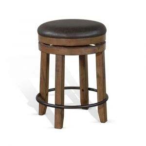 Sunny Designs - Doe Valley -  Counter Swivel Stool, Cushion Seat - 1624BU-24