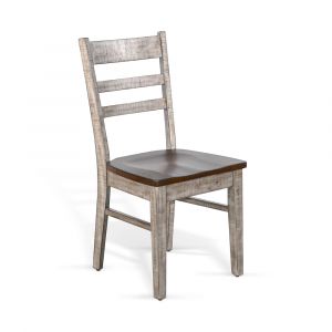 Sunny Designs - Homestead Hills -  Ladderback Chair, Wood Seat - 1616TA