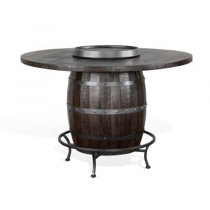 Sunny Designs - Homestead -  Round Pub Table with Wine Barrel Base - 1038TL2