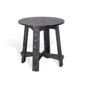 Sunny Designs - Marina -  Marina Farmhouse Mahogany Wood End Table in Black Sand - 3172BS-E