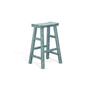 Sunny Designs - Marina -  Sea Grass Bar Saddle Seat Stool, Wood Seat - 1768SG-30