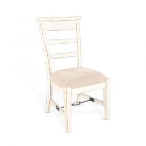 Sunny Designs - Marina -  White Sand Side Chair, Cushion Seat - 1604WS