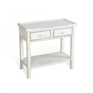 Sunny Designs - Marina -  White Sand Side Table - 2091WS