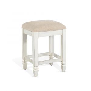 Sunny Designs -  Pasadena Counter Mahogany Counter Stool in Off White-Light Brown - 3170MB-ST