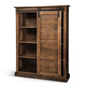 Sunny Designs - Santa Fe Barn Door Bookcase in Dark Brown - 2817DC2