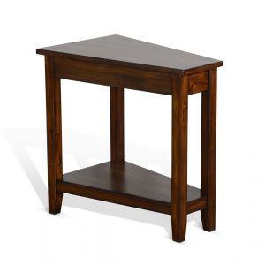 Sunny Designs - Santa Fe Chair Side Table with 1 Shelf in Dark Chocolate - 2226DC2