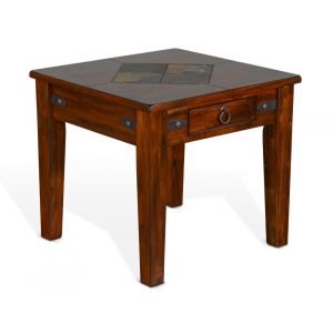 Sunny Designs - Santa Fe End Table in Dark Brown - 3160DC2-E