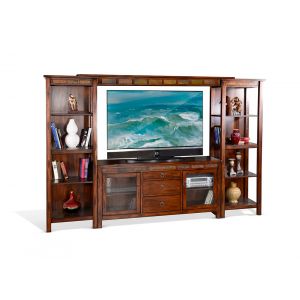 Sunny Designs - Santa Fe -  Santa Fe Entertainment Wall with 2 Piers - 3403DC2