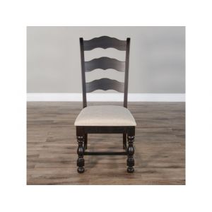 Sunny Designs - Scottsdale Ladderback Side Chair With Cushion Seat - Black - 1613BW