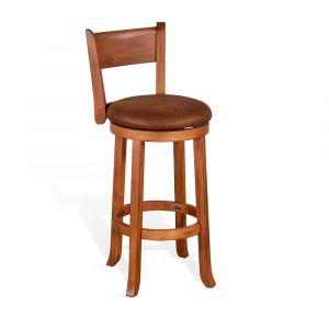 Sunny Designs - Sedona -  Bar Swivel Barstool, Cushion Seat & Back - 1646RO-B30