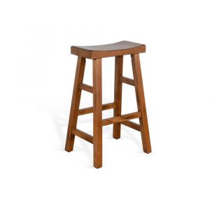 Sunny Designs - Sedona -  Beach Pebble Bar Saddle Seat Stool, Wood Seat - 1768RO2-30