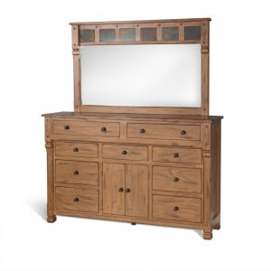 Sunny Designs - Sedona Dresser & Mirror Set in Light Brown - 2322RO-D_M