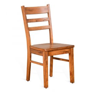 Sunny Designs - Sedona Ladderback Chair with Wood Seat in Light Brown - 1616RO2