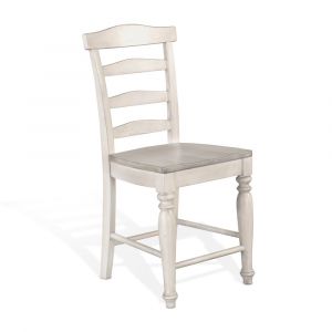 Sunny Designs - Westwood Village 24 Inch Barstool - Taupe and White - 1432WV-24