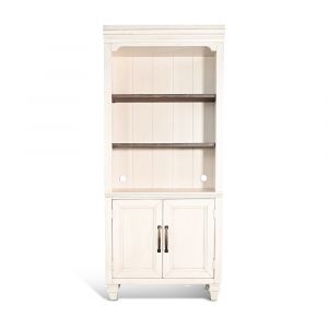 Sunny Designs -  white Two-Tone Wood Bookcase - 2846MB-BD