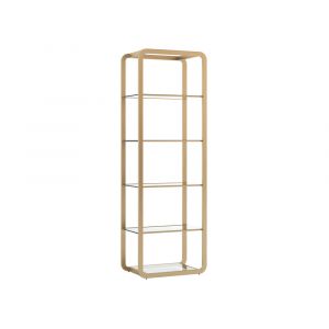Sunpan - Ambretta Bookcase Small - Gold / Clear - 108085