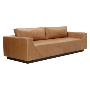 Sunpan - Anakin Sofa - Dark Brown - Tuscany Cognac Leather - 111218