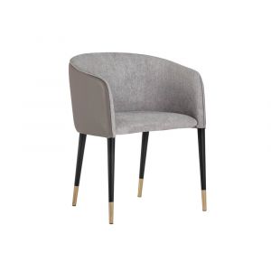 Sunpan - Ikon Asher Dining Armchair - Flint Grey / Napa Taupe - 103148_CLOSEOUT