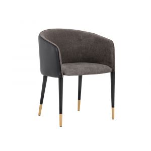 Sunpan - Ikon Asher Dining Armchair - Sparrow Grey / Napa Black - 103149_CLOSEOUT