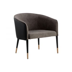 Sunpan - Ikon Asher Lounge Chair - Sparrow Grey / Napa Black - 109360