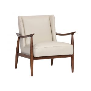 Sunpan - 5West Azella Lounge Chair - Manchester Stone Leather - 106483