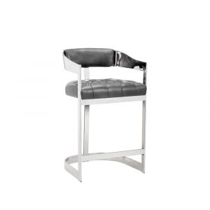 Sunpan - Ikon Beaumont Counter Stool - Stainless Steel - Cantina Magnetite - 104015_CLOSEOUT