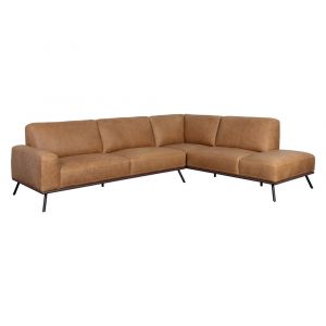 Sunpan - Brandi Sofa Chaise - Raf - Camel Leather - 109021