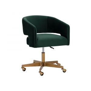 Sunpan - Claren Office Chair - Deep Green Sky - 107851