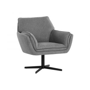 Sunpan - 5West Florelle Swivel Lounge Chair - Belfast Koala Grey - 107440