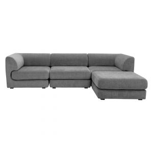 Sunpan - Harmony 4pc Modular Sectional Sofa in Danny Dark Grey - 107900_107899_107899_107902