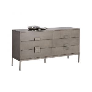 Sunpan - MIXT Jade Dresser - Antique Silver - Ash Grey - 104083