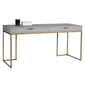 Sunpan - MIXT Jiro Desk - Grey Shagreen - 105443