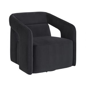 Sunpan - 5West Kendrick Swivel Lounge Chair - Abbington Black - 105921