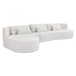 Sunpan - Laken Sofa Chaise Laf - Copenhagen White - 111215