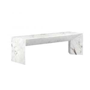 Sunpan - MIXT Nomad Bench - Marble Look - White - 108021
