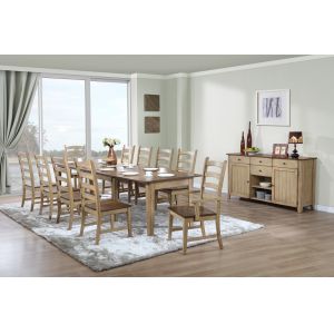 Sunset Trading - 12 Piece Brook Rectangular Extension Dining Set with Sideboard - DLU-BR134-PW12PC
