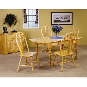 Sunset Trading - 5 Piece Drop Leaf Extension Dining Set with Keyhole Chairs - DLU-TDX3472-124S-LO5PC