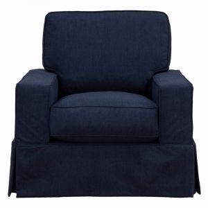 Sunset Trading -  Americana   Box Cushion Slipcovered Chair  - SU-108520-391049