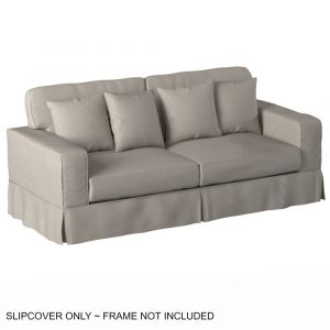 Sunset Trading - Americana Slipcover for Box Cushion Track Arm Sofa - Light Gray - SU-108500SC-220591