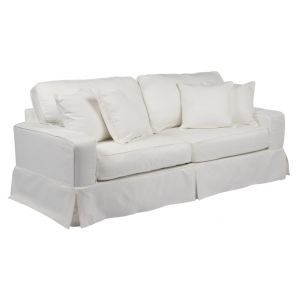 Sunset Trading - Americana Slipcovered Sofa Performance White - SU-108500-391081