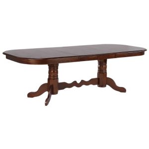 Sunset Trading - Andrews Double Pedestal Extendable Dining Table - DLU-ADW4296-CT
