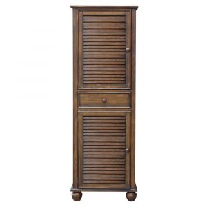 Sunset Trading - Bahama Shutter Wood Tall Cabinet - Brown - Doors - Drawer - CF-1145-0158