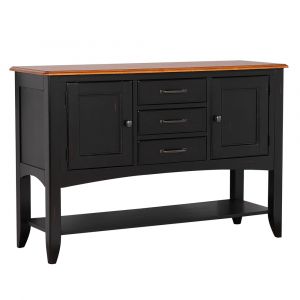 Sunset Trading -  Black Cherry Selections  Sideboard with Large Display Shelf  - DLU-1122-SB-BCH